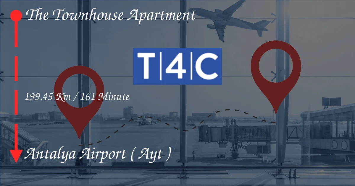 Comment aller de l'appartement de la maison de ville à l'aéroport d'Antalya (AYT)