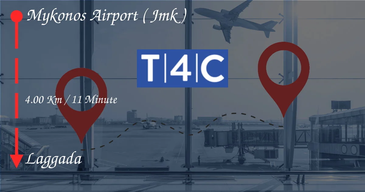 Wie man von Laggada zum Flughafen Mykonos geht (JMK)