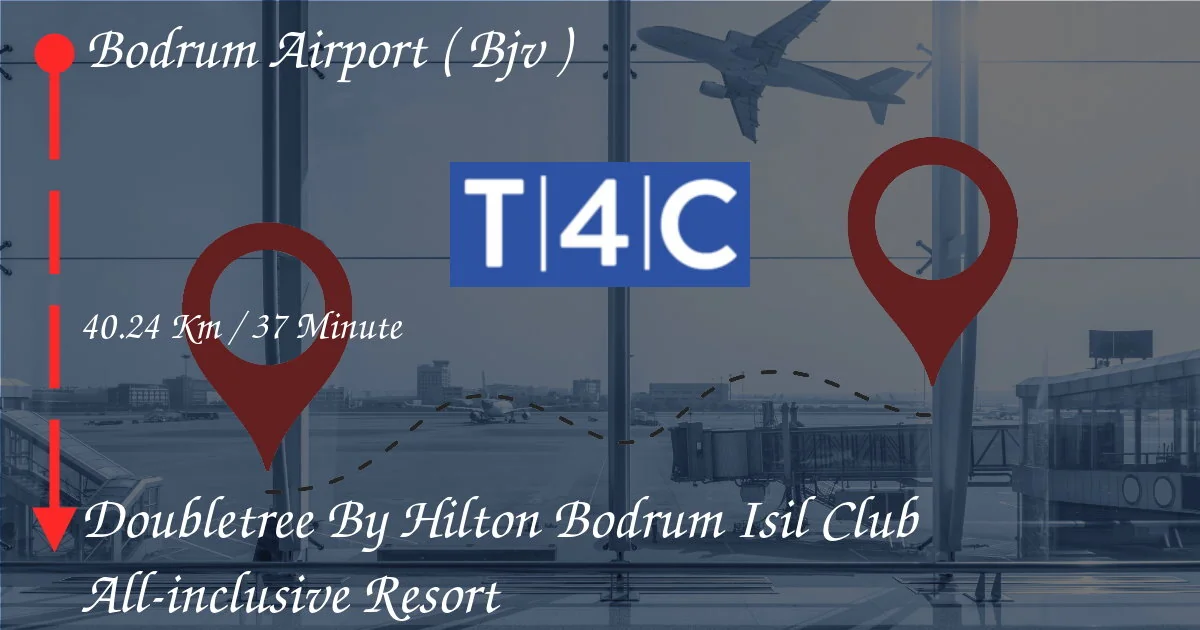 كيفية الانتقال من مطار Bodrum (BJV) إلى Doubletree بواسطة Hilton Bodrum Isil Club Resort All-Insival