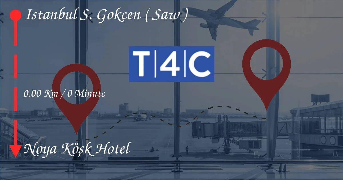 Comment aller d'Istanbul Sabiha Gökçen (SAW) à l'hôtel Noya Köşk