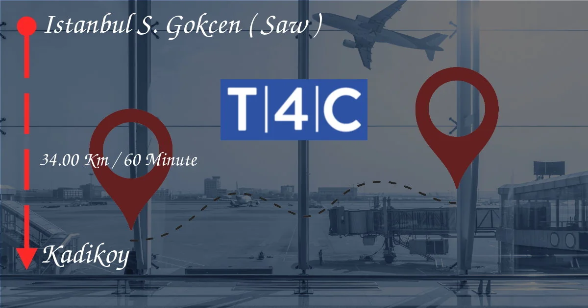 Comment aller d'Istanbul Sabiha Gökçen (Saw) à Kadikoy