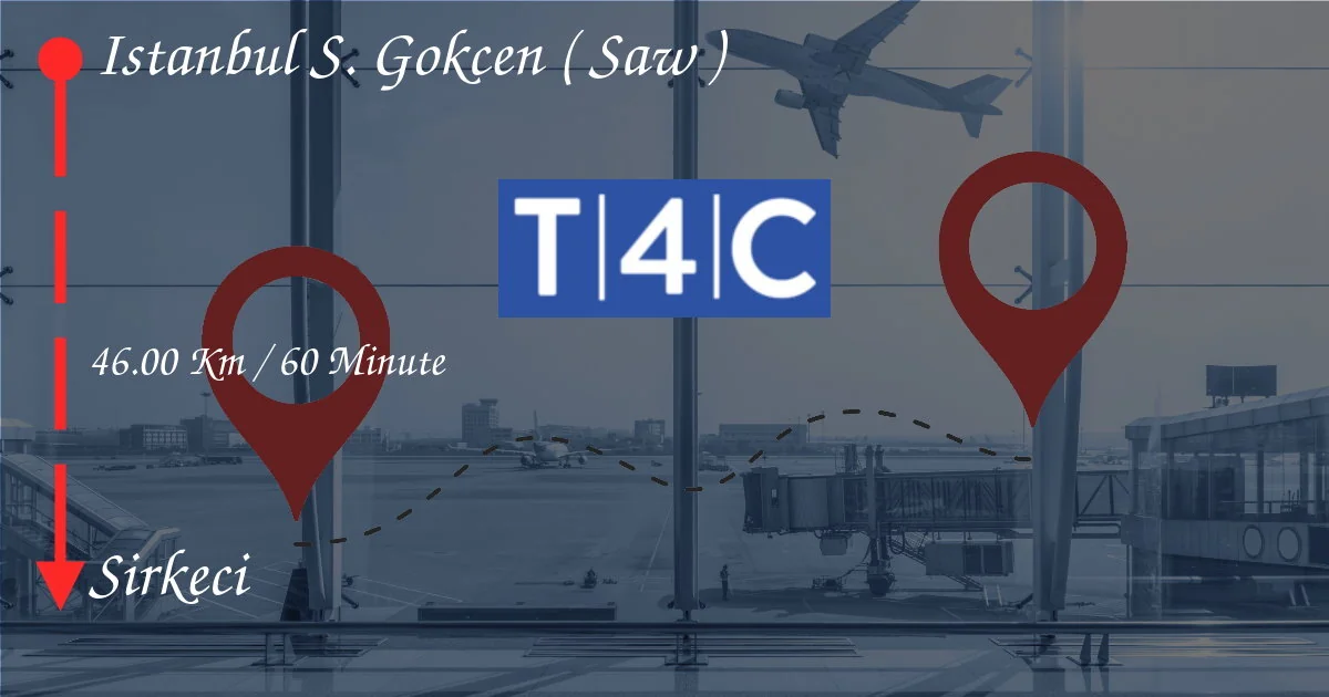 Comment aller d'Istanbul Sabiha Gökçen (Saw) à Sirkeci