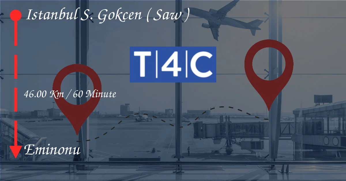 Comment aller d'Istanbul Sabiha Gökçen (Saw) à Eminonu