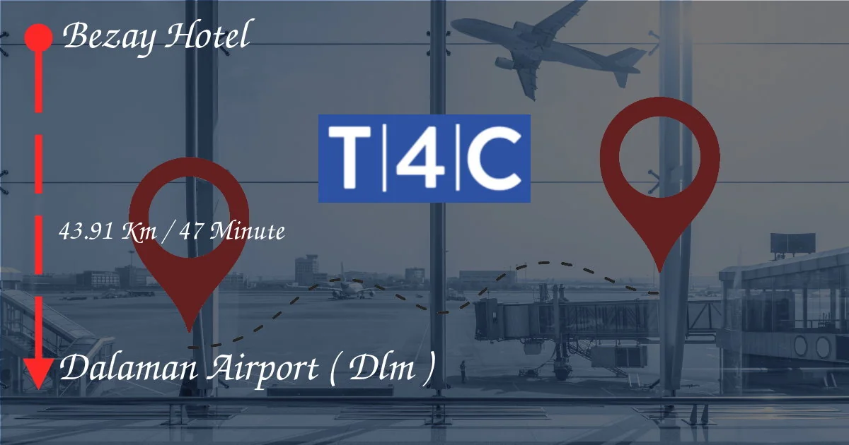 Wie man vom Bezay Hotel zum Flughafen Dalaman (DLM) geht