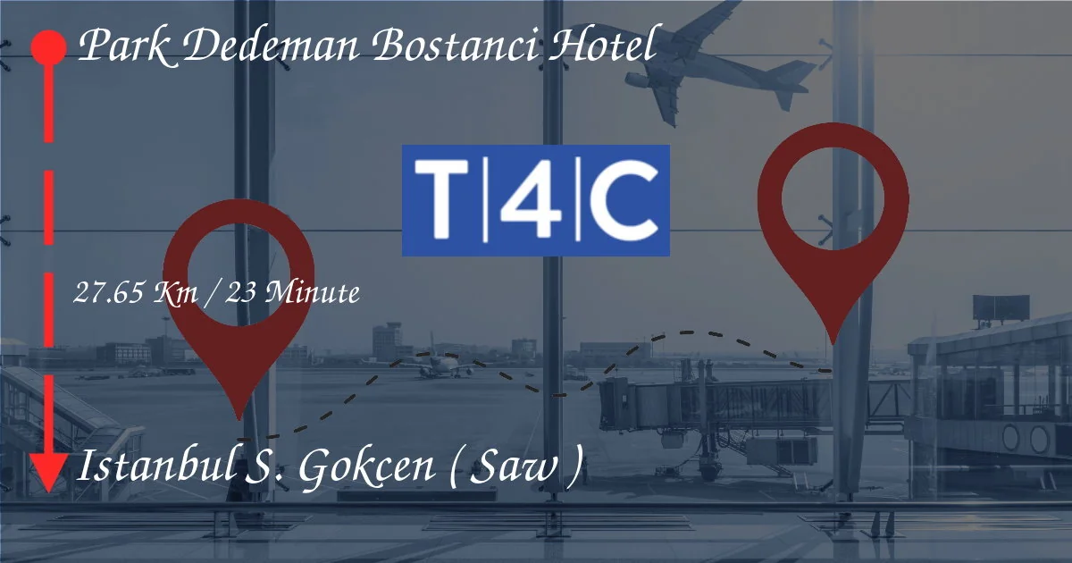 Park Dedeman Bostanci Hotel'den İstanbul Sabiha Gökçen'e (Saw) nasıl gidilir