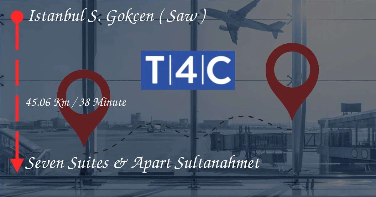 Comment aller d'Istanbul Sabiha Gökçen (Saw) à Seven Suites & Apart Sultanahmet