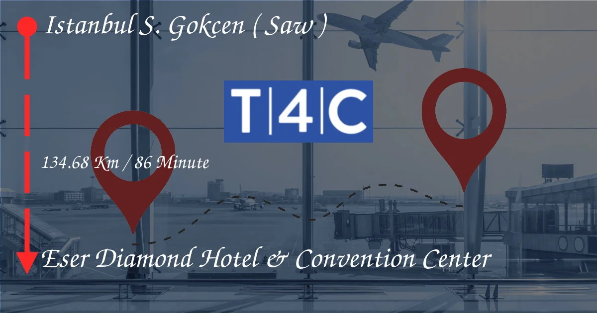 How To Go From Istanbul Sabiha Gökçen (SAW) to Eser Diamond Hotel & Convention Center