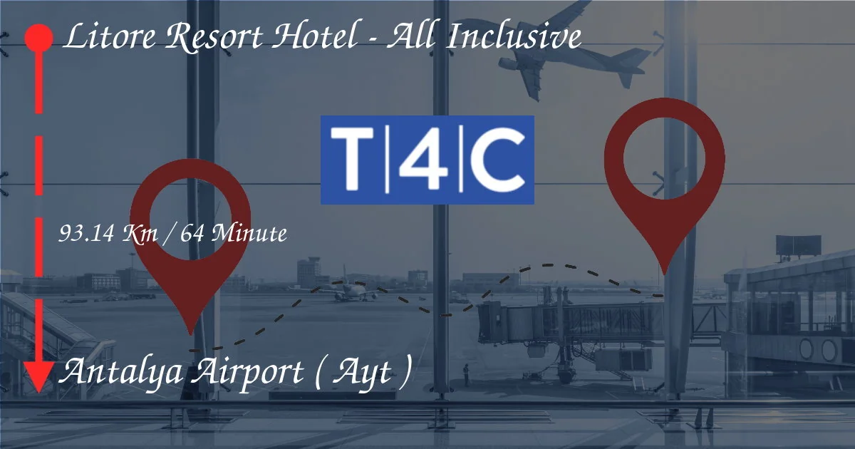 Как пойти от Litore Resort Hotel - все включено в аэропорт Анталии (AYT)