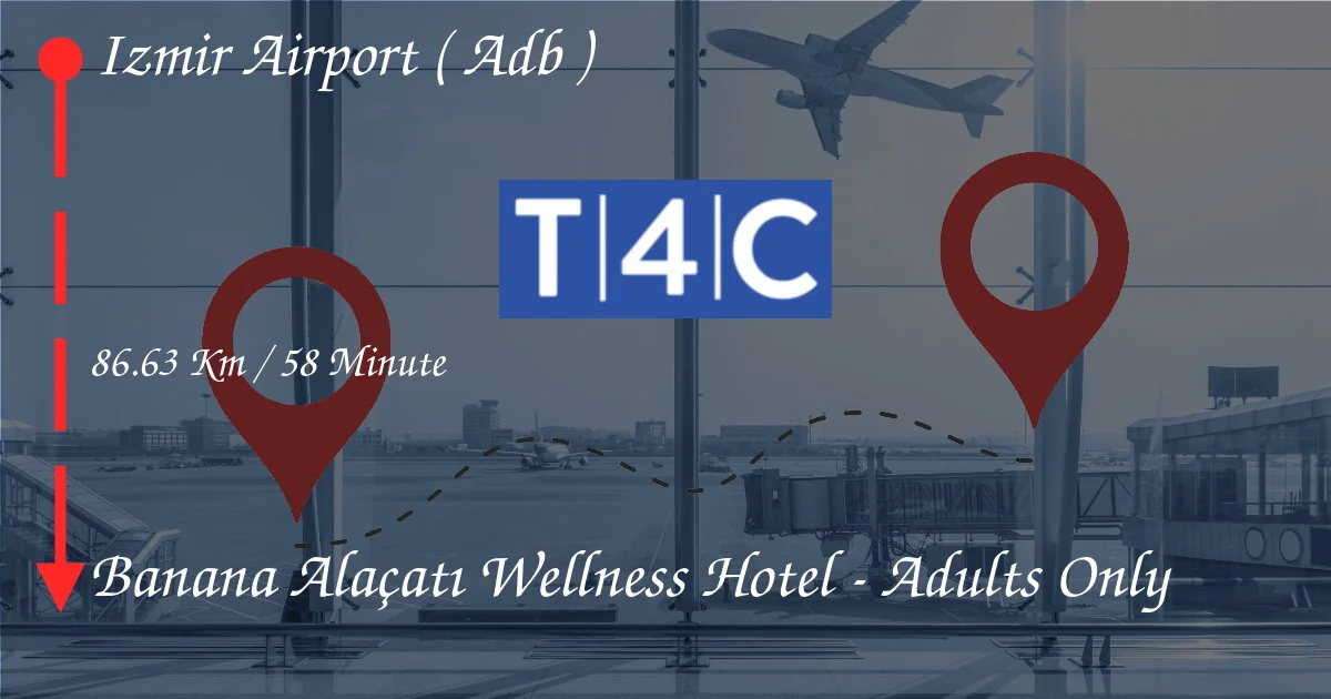 Come andare dall'aeroporto di Izmir (ADB) a Banana Alaçatı Wellness Hotel - Solo adulti