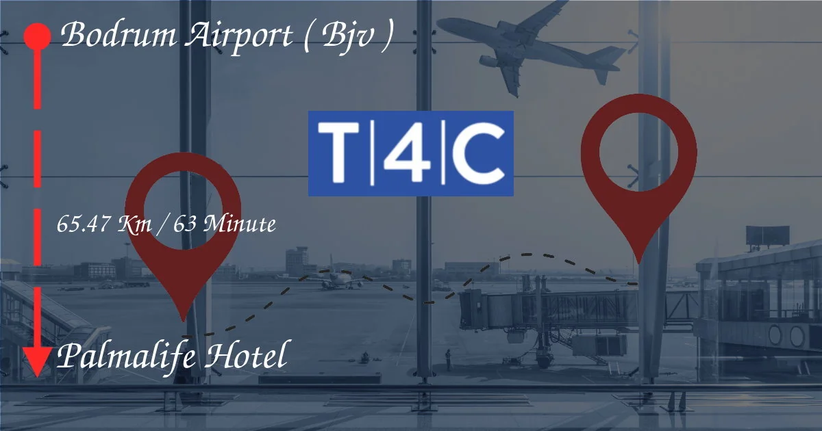 Wie man vom Flughafen Bodrum (BJV) zum Palalife Hotel geht