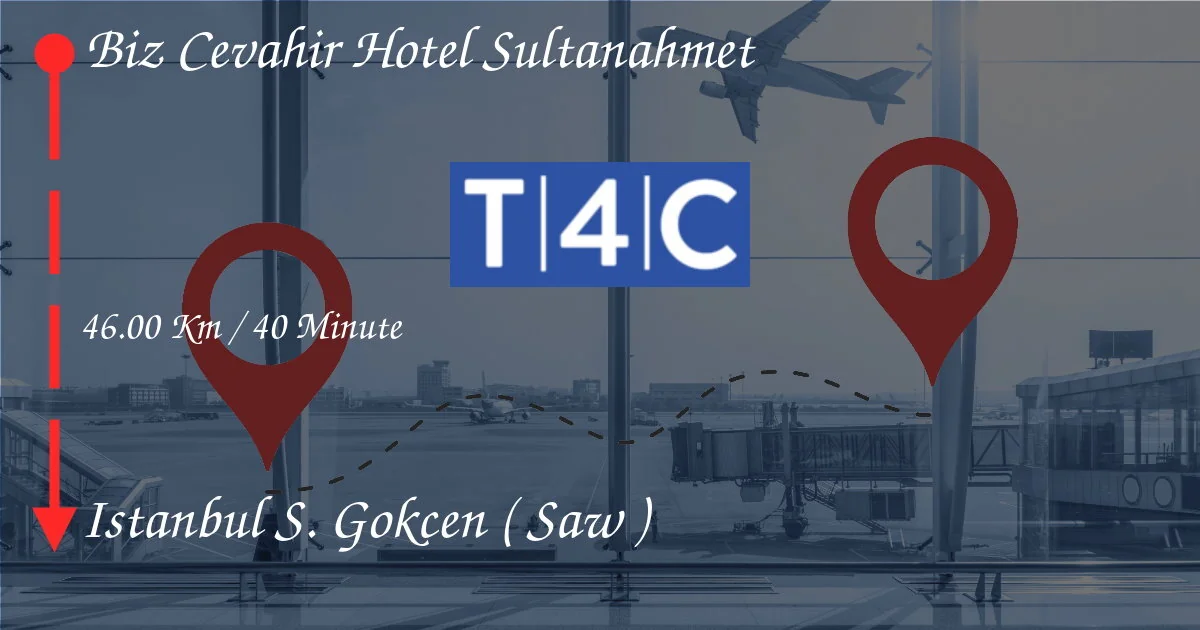How To Go From Biz Cevahir Hotel Sultanahmet to Istanbul Sabiha Gökçen (SAW)
