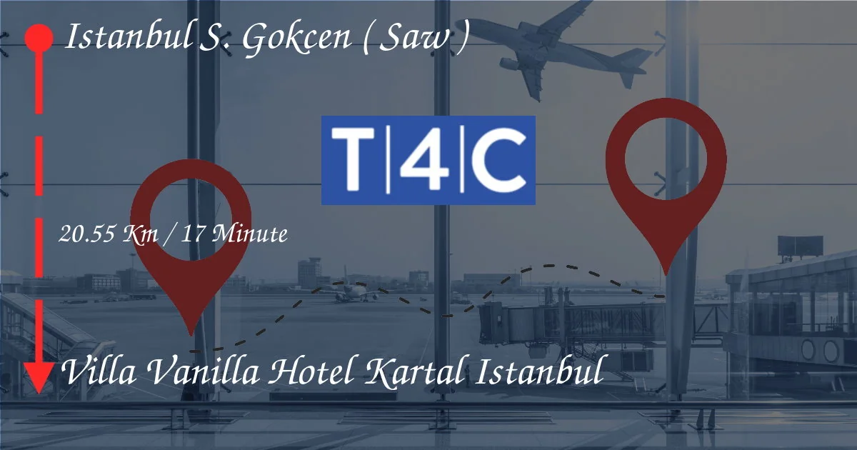 How To Go From Istanbul Sabiha Gökçen (SAW) to Villa Vanilla Hotel Kartal Istanbul