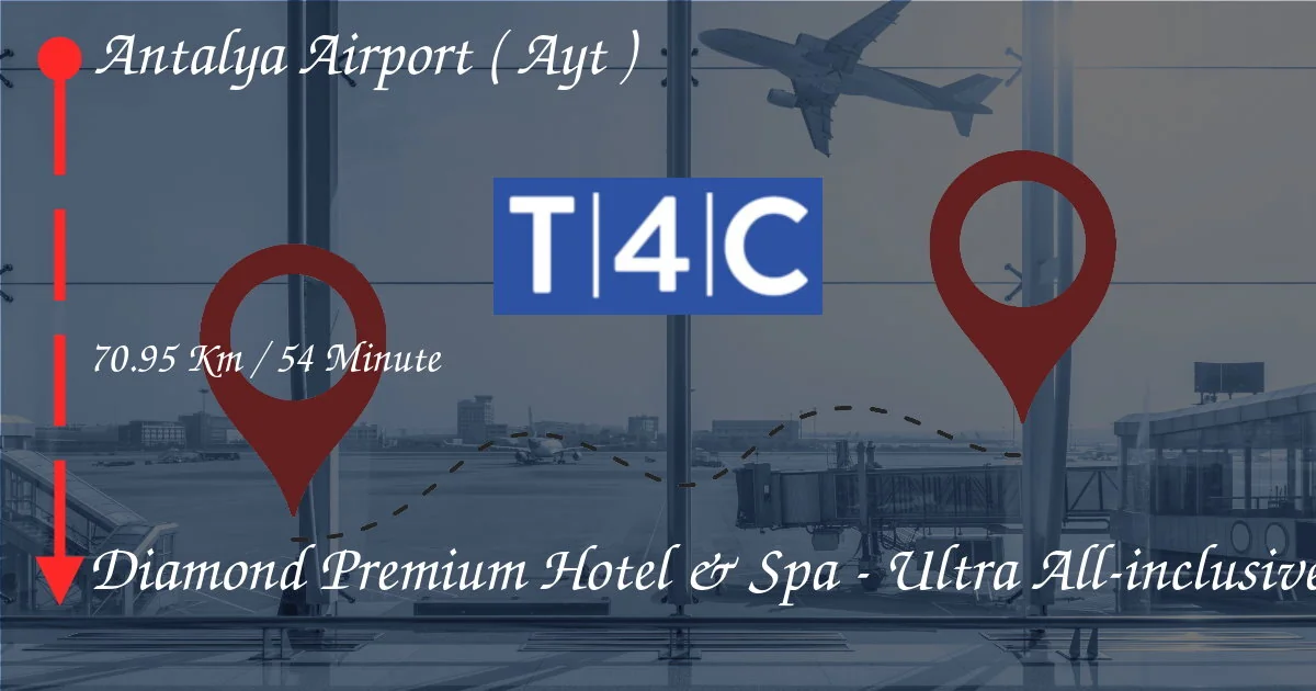 Comment passer de l'aéroport d'Antalya (AYT) à Diamond Premium Hotel & Spa - Ultra tout compris