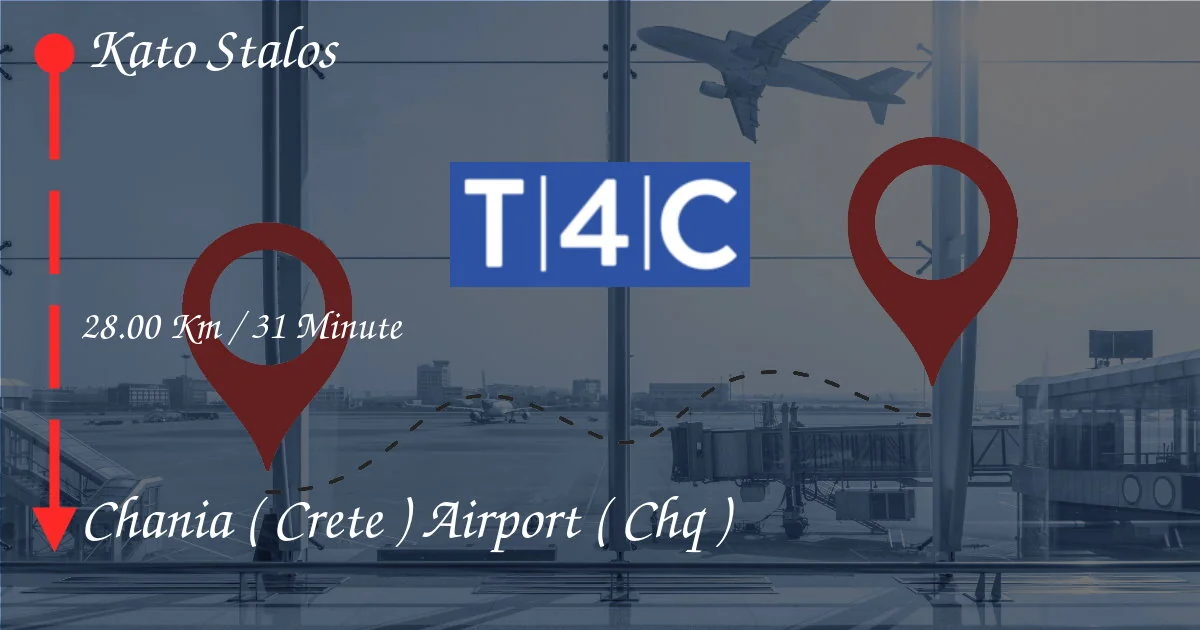 Kato StalosからChania（Crete）Airport（CHQ）に行く方法