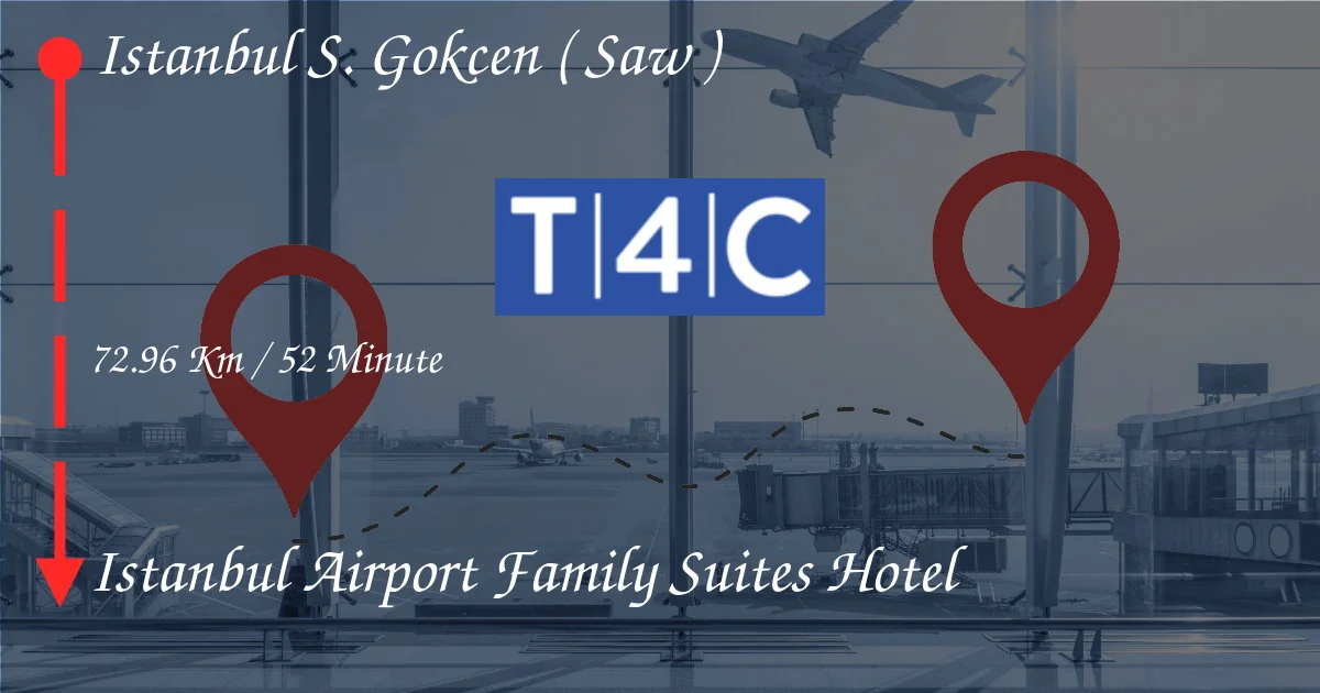 İstanbul Sabiha Gökçen'den (Saw) İstanbul Havaalanı Family Suites Hotel'e nasıl gidilir