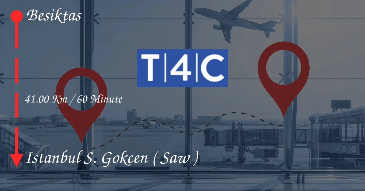 Comment aller de Besiktas à Istanbul Sabiha Gökçen (SAW)