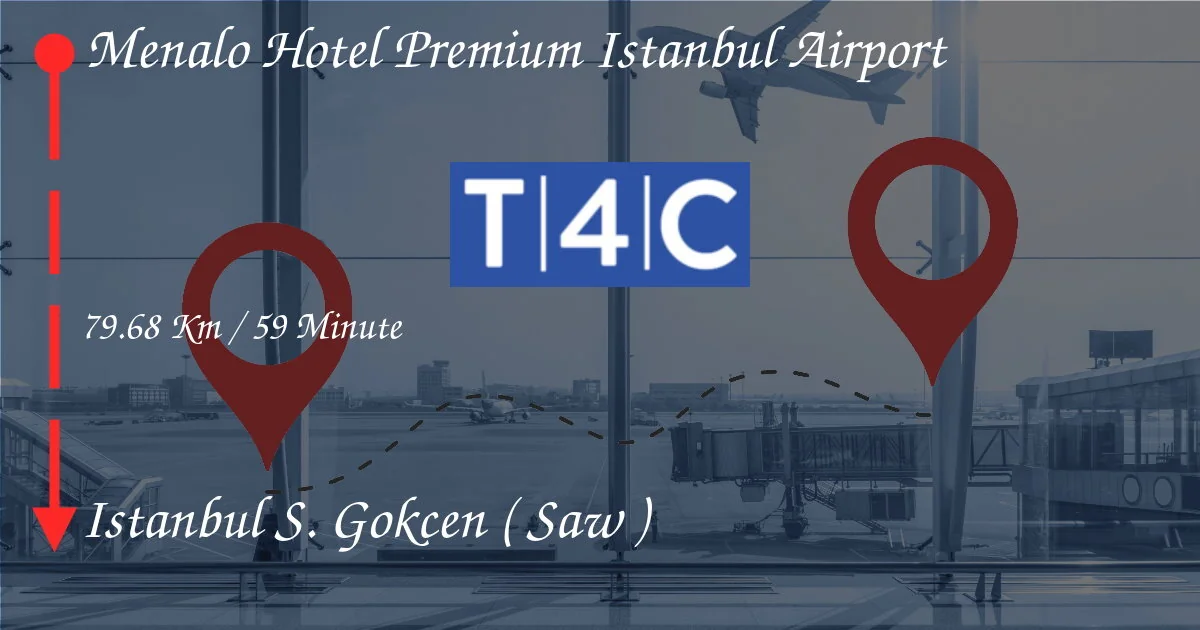 如何从Menalo Hotel Premium Istanbul机场到伊斯坦布尔SabihaGökçen（SAW）