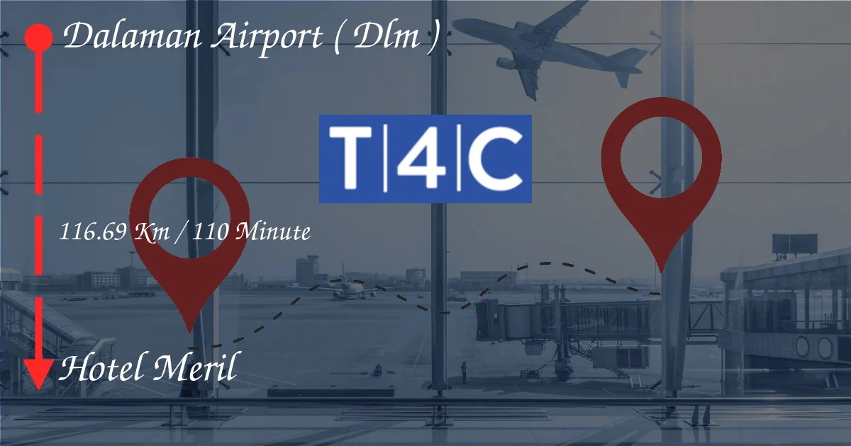 Wie man vom Flughafen Dalaman (DLM) zum Hotel Meril geht