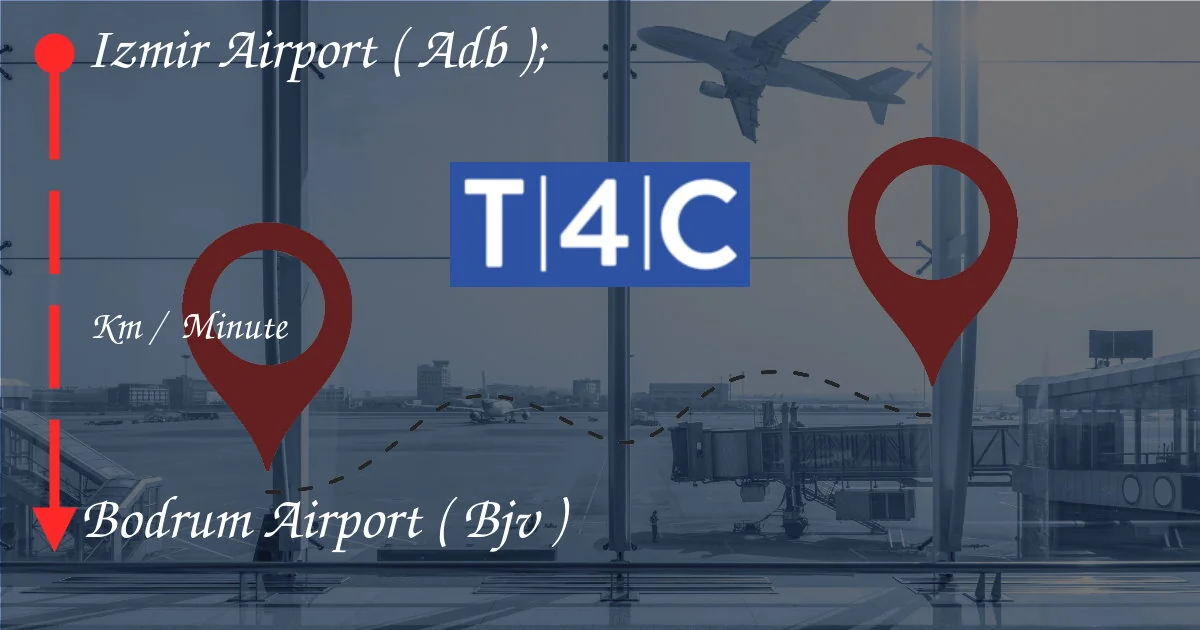 Cómo ir del aeropuerto de Izmir (ADB); al aeropuerto de Bodrum (BJV)