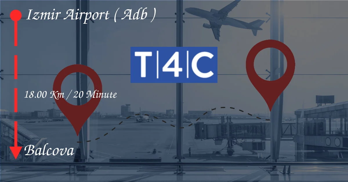 Comment aller de Balcova à l'aéroport d'Izmir (ADB)