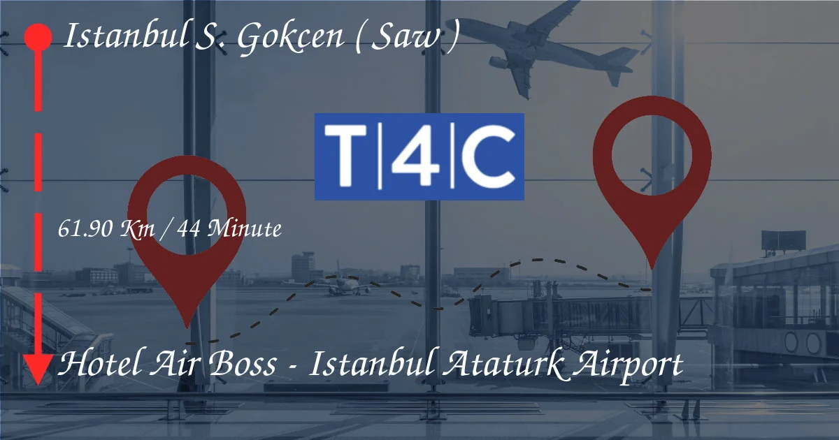 How To Go From Istanbul Sabiha Gökçen (SAW) to Hotel Air Boss - Istanbul Ataturk Airport