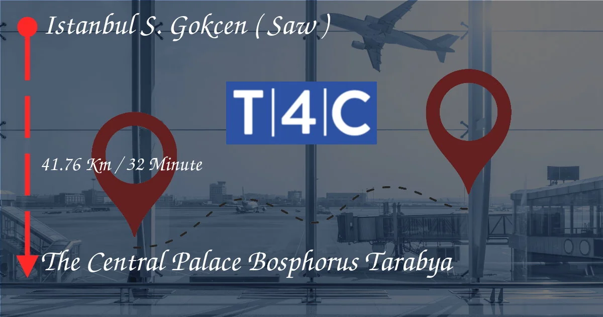 How To Go From Istanbul Sabiha Gökçen (SAW) to The Central Palace Bosphorus Tarabya
