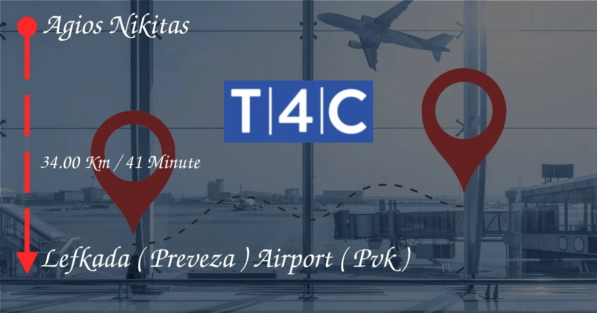 Come passare da Agios Nikitas all'aeroporto di Lefkada (Preveza) (PVK)