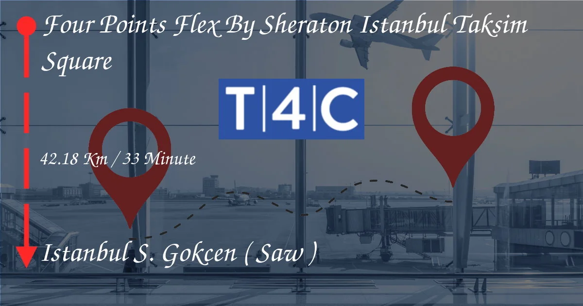 How To Go From Four Points Flex By Sheraton Istanbul Taksim Square to Istanbul Sabiha Gökçen (SAW)