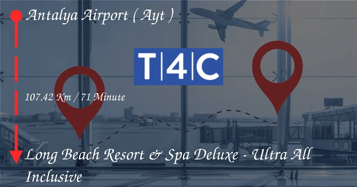 Comment passer de l'aéroport d'Antalya (AYT) à Long Beach Resort & Spa Deluxe - Ultra All inclusive