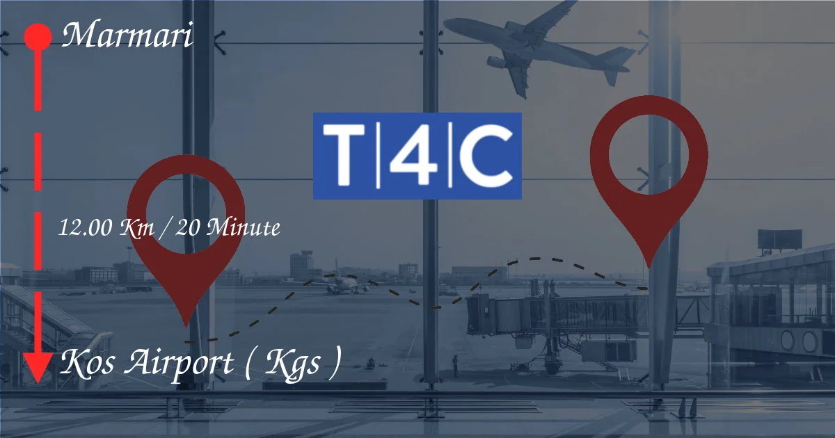 Wie man von Marmari zum Flughafen KOS (KGS) geht