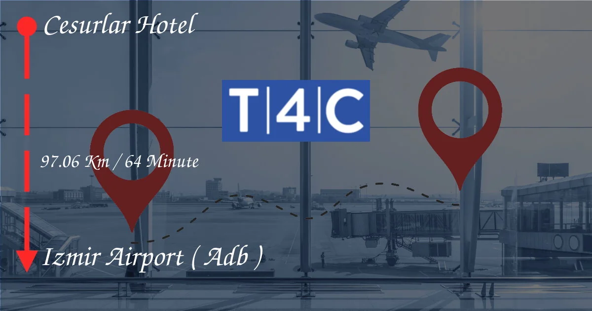 Cómo ir del hotel Cesurlar al aeropuerto de Izmir (ADB)