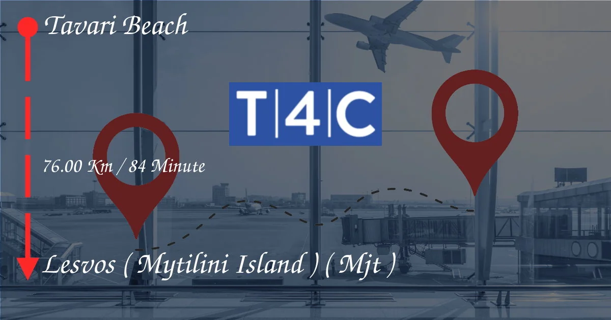 Wie man vom Strand von Tavari nach Lesvos (Mytilini Island) (MJT) geht