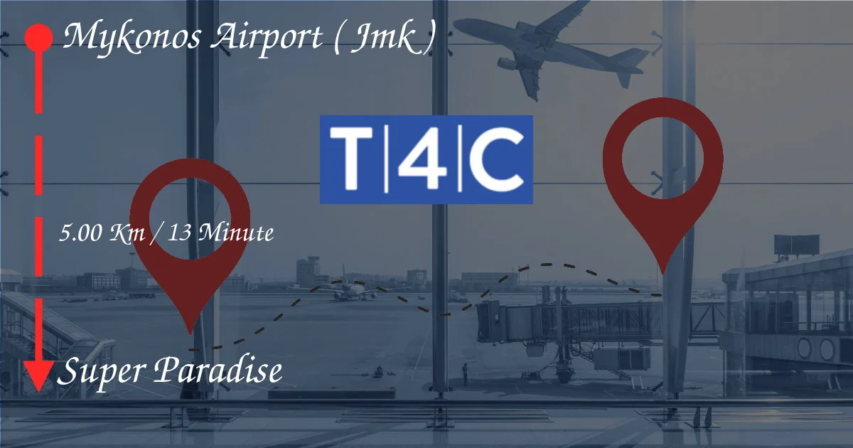 Cómo ir del aeropuerto de Mykonos (JMK) al Super Paradise