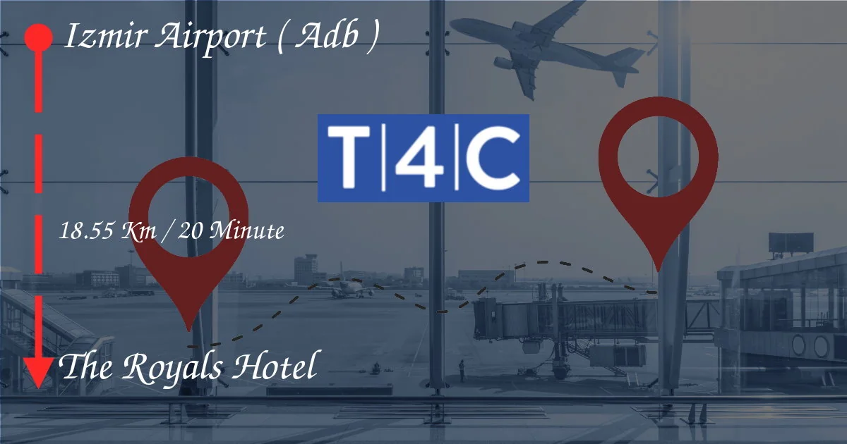 Come andare dall'aeroporto di Izmir (ADB) al Royals Hotel