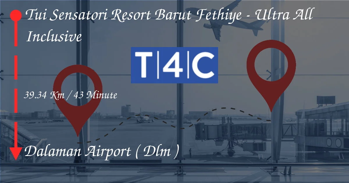 Wie man vom TUI Sensatori Resort Barut Fethiye - Ultra Allein inklusive zum Flughafen Dalaman (DLM) geht