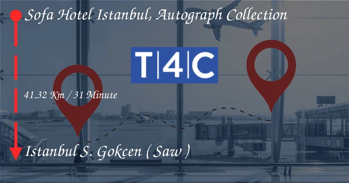 How To Go From Sofa Hotel Istanbul, Autograph Collection to Istanbul Sabiha Gökçen (SAW)