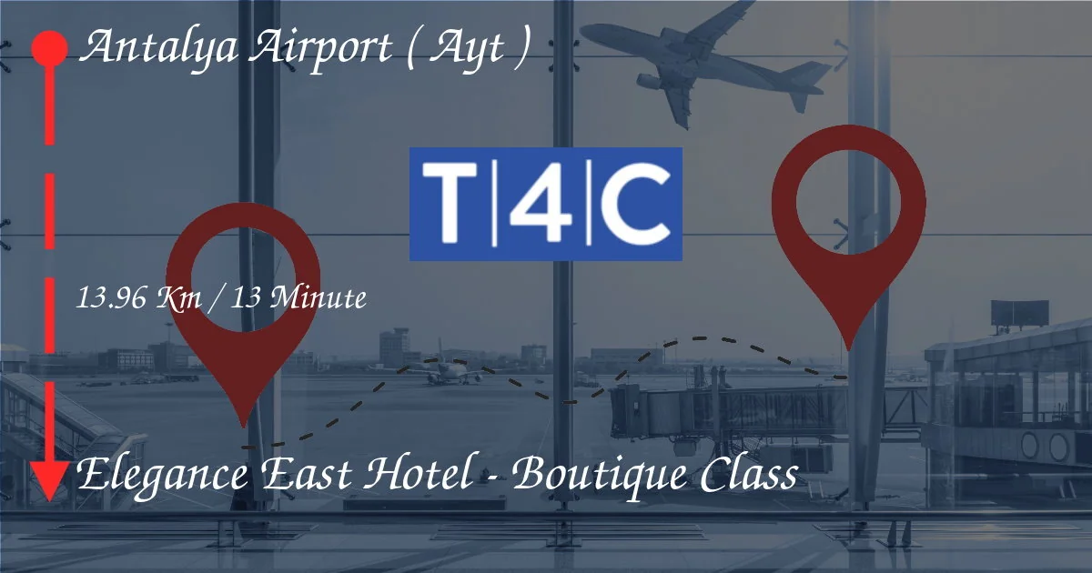 Comment passer de l'aéroport d'Antalya (AYT) à Elegance East Hotel - Classe de boutique