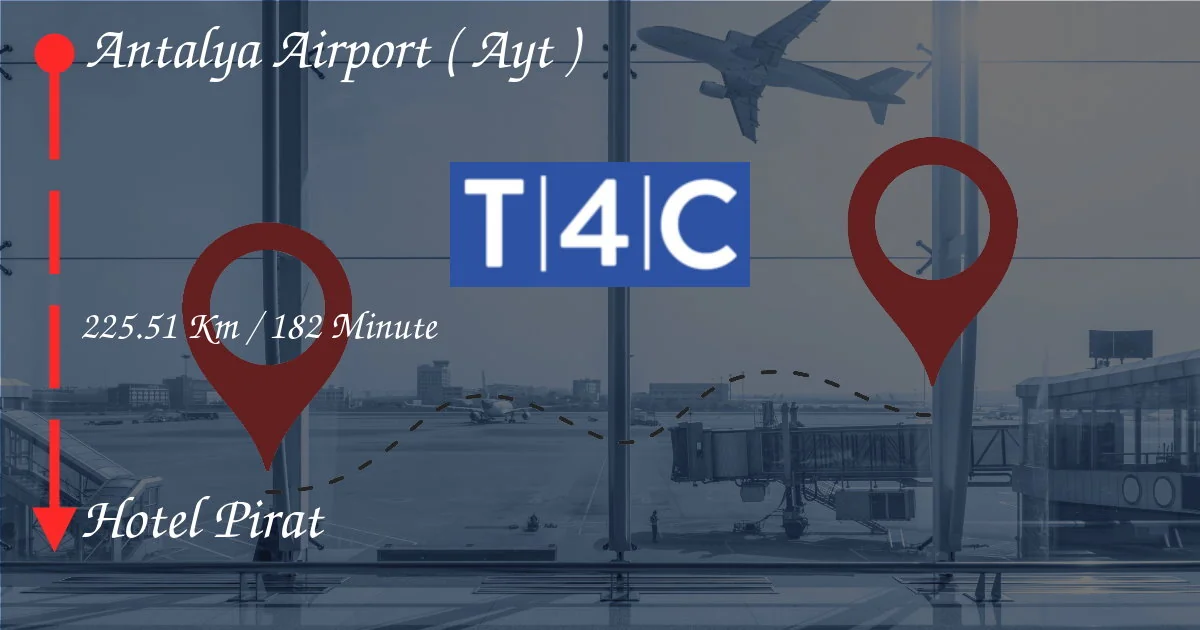 Comment aller de l'aéroport d'Antalya (AYT) à l'hôtel Pirat