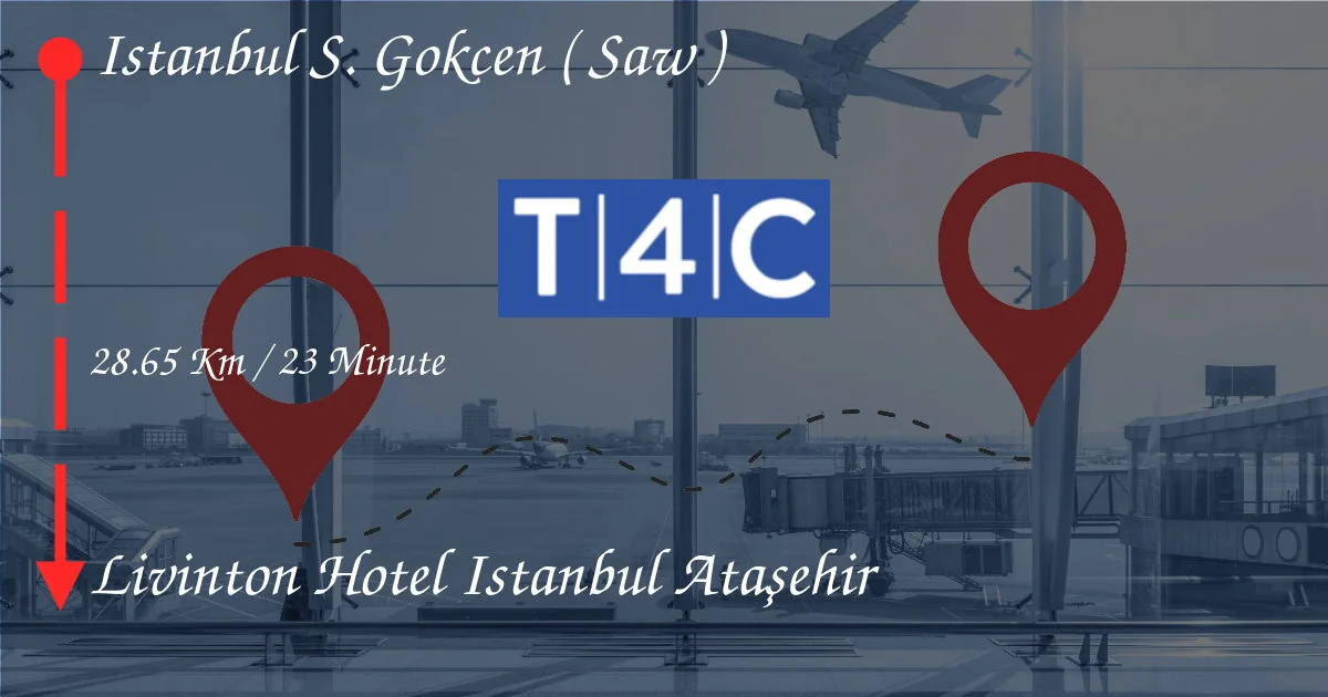 How To Go From Istanbul Sabiha Gökçen (SAW) to Livinton Hotel istanbul Ataşehir