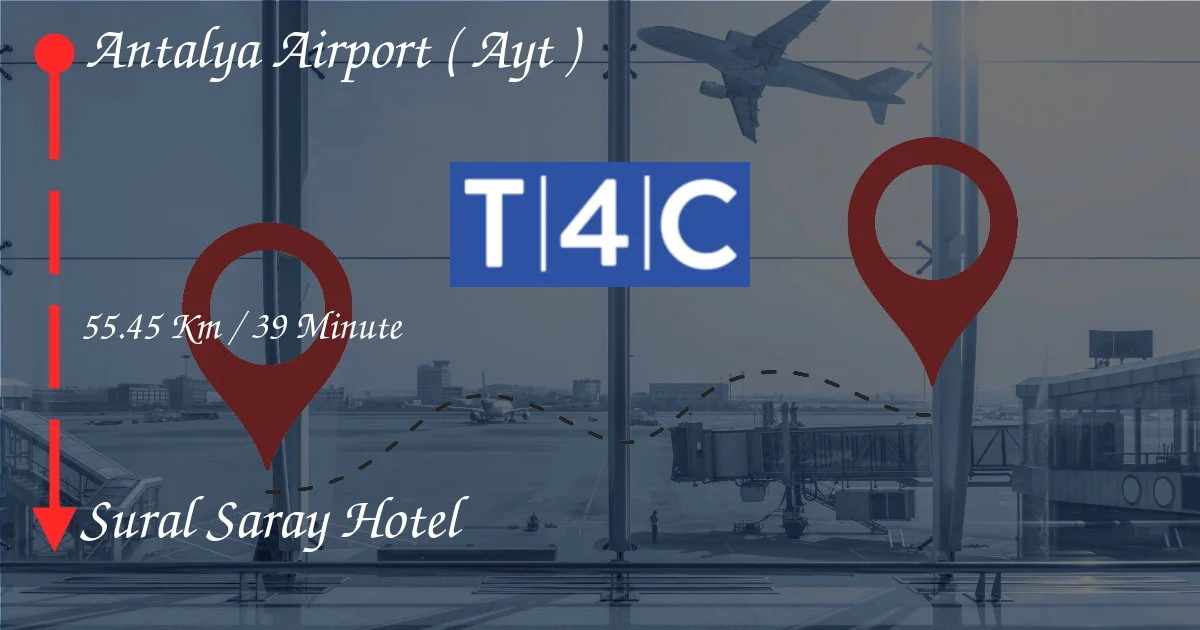 Come passare dall'aeroporto di Antalya (AYT) al Sural Saray Hotel