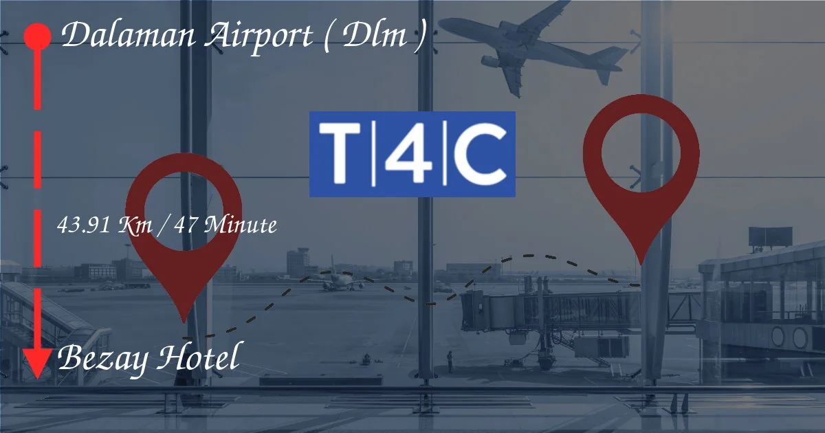 Wie man vom Flughafen Dalaman (DLM) zum Bezay Hotel geht