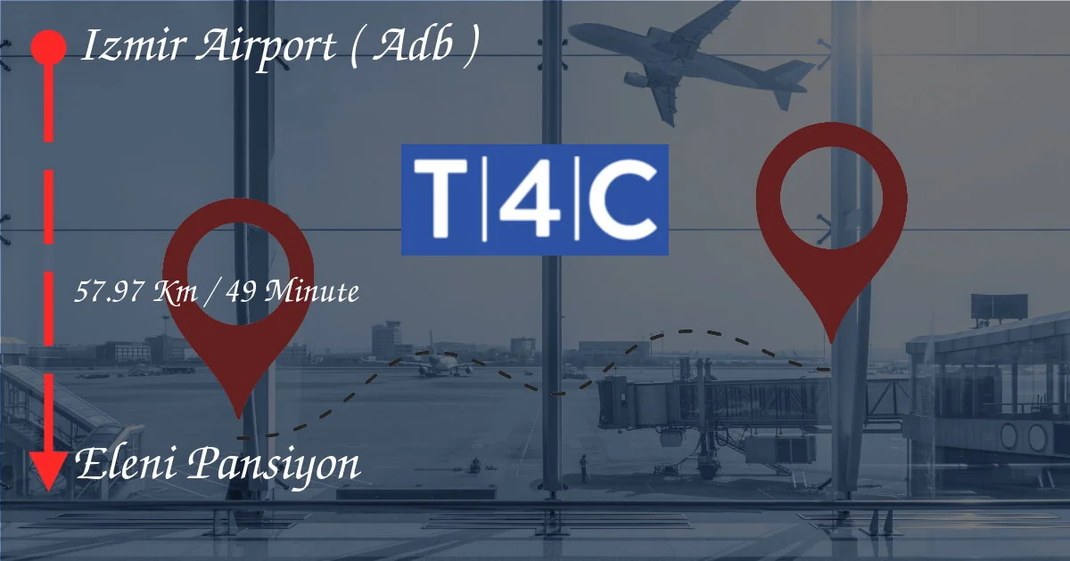 Comment aller de l'aéroport d'Izmir (ADB) à Eleni Pansiyon