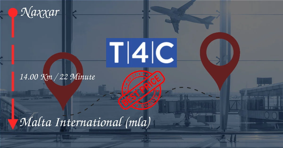 Трансфер из Наксара в MALTA INTERNATIONAL (MLA) на частном такси, минивэне, шаттле