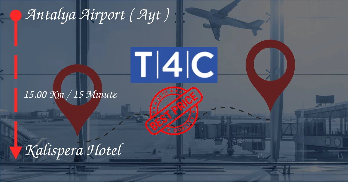 Aeropuerto Antalya (AYT) al traslado del hotel Kalispera por taxi privado, minivan, transbordadores