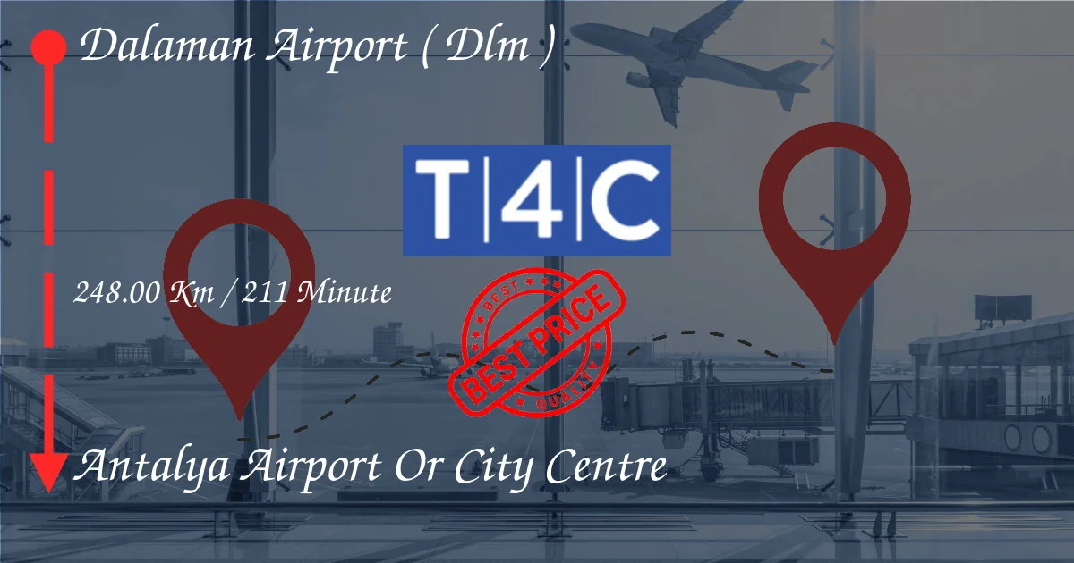 DALAMAN AIRPORT ( DLM ) nach Antalya Flughafen oder Stadtzentrum Transfer mit privatem Taxi, Minivan