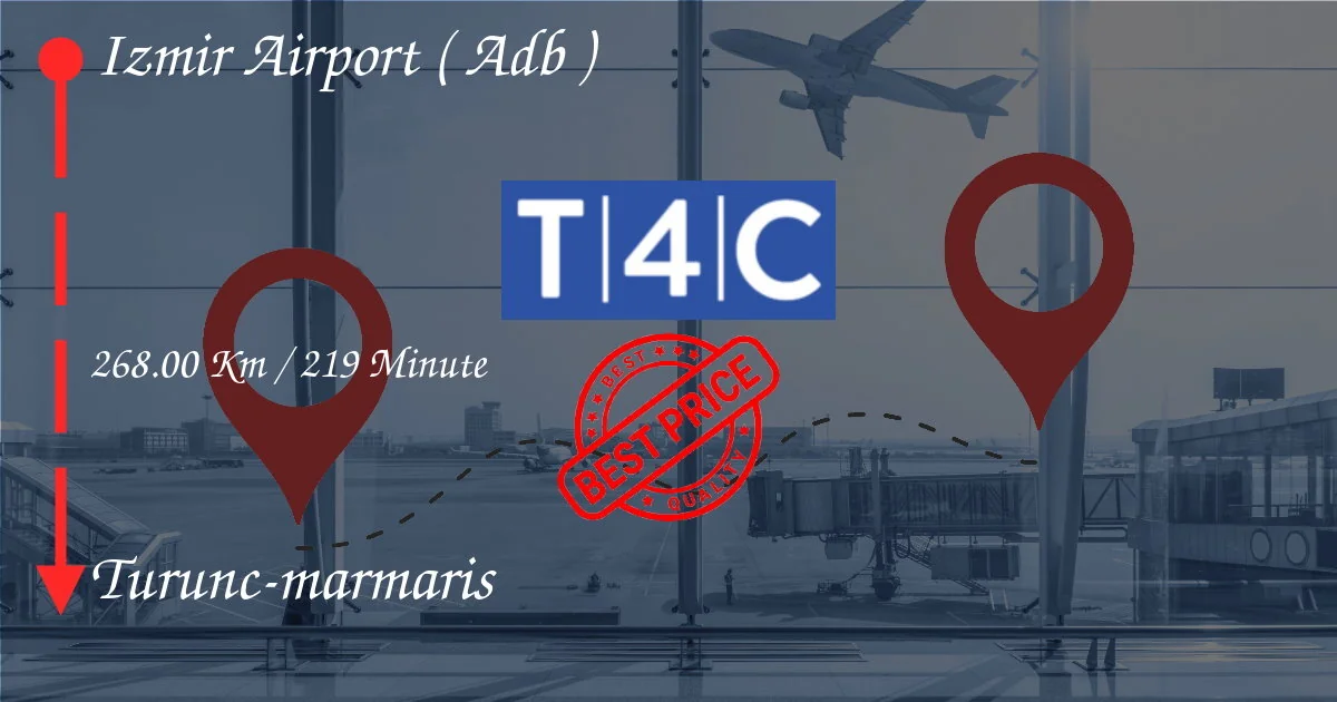 Izmir机场(ADB)到Turunc-Marmaris乘坐私人出租车,小型货车,班车
