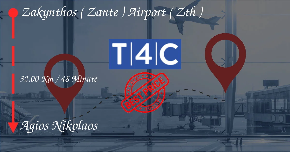 Aeroporto di Zakynthos (Zante) (ZTH) ad Agios Nikolaos Transfer da taxi privati, minivan, navette