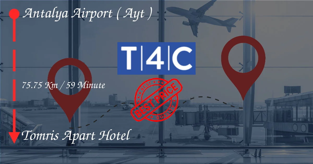ANTALYA AIRPORT ( AYT ) to Tomris Apart Hotel Transfer by Private Taxi, minivan, shuttles