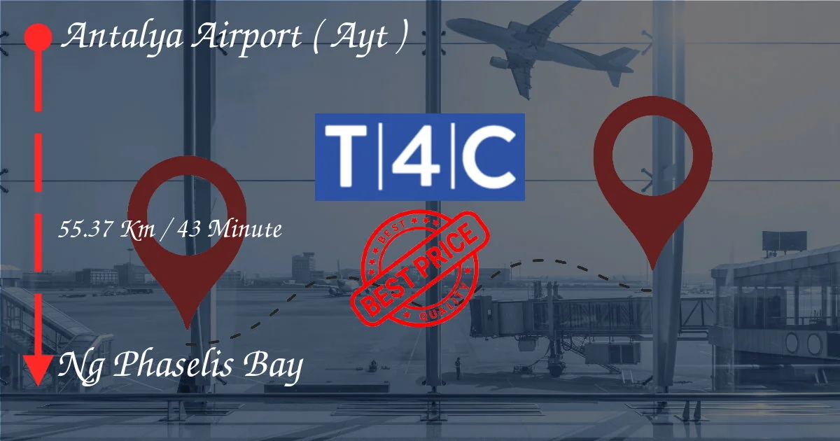Aéroport d'Antalya (AYT) à Ng Phaselis Bay Transfert by Private Taxi, Minivan, Navetles
