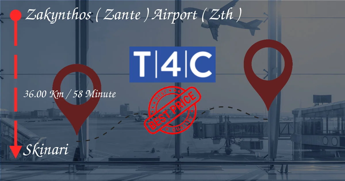مطار Zakynthos (Zante) (ZTH) إلى نقل Skinari بواسطة سيارات الأجرة الخاصة ، الميني فان ، المكوكات